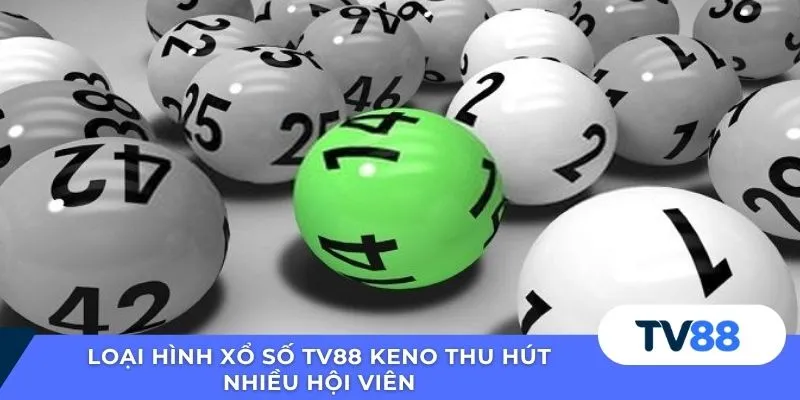 Loại hình xổ số TV88 Keno thu hút nhiều hội viên