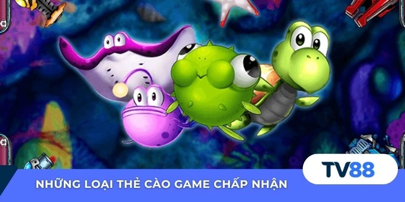Những loại thẻ cào game chấp nhận